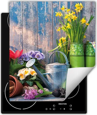 Produktbild von DarHaus Herdabdeckplatte 45x52 cm Anti Rutsch Matte Aufrollbar, Garten - Holz