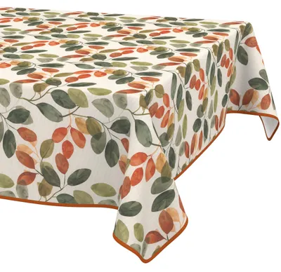Produktbild von Tischdecke 100x160cm Rechteckig Bunt Barcelona Stoff Premium Ornament Blätter wasserabweisend pflegeleicht mit Saumkante