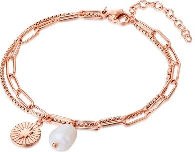 Produktbild von Valero Pearls Armband Edelstahl Süßwasser-Zuchtperle 17,0 cm Basislänge + 3,0 cm Verlängerung 50100131