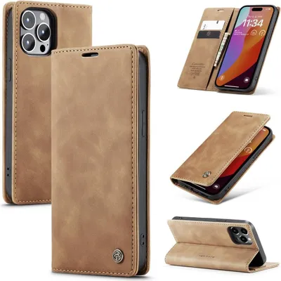Produktbild von iPhone 16 Pro Hülle - CaseMe 013 Klapphülle - Braun