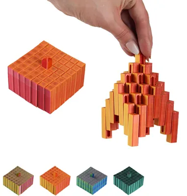 Zdjęcie produktu dla Fidget Toy Flexi Grid – ruchoma zabawka biurkowa z druku 3D, 7,4 cm – Czerwono-złoty