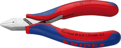 Zdjęcie produktu dla Knipex 77 32 115, Szczypce ukośne, Stal, Plastik, Niebieski, Czerwony, 115 mm, 80 g
