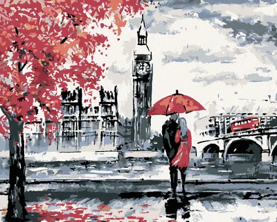 Produktbild von Zuty - Malen nach Zahlen - LIEBHABER UND BIG BEN, 40x50 cm, ohne Keilrahmen