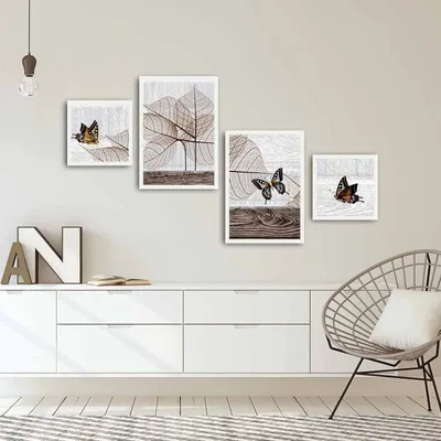 Produktbild von Wallity, 4PBCT- AWL4859, Bunt, Leinwandbilder, 136 x 75 cm, Gemälde: 100% MDF (Dicke: 2