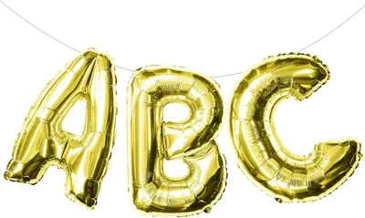 Produktbild von Oblique Unique ABC Folienballon Girlande Schuleinführung Einschulung Schulanfang Feier Deko gold