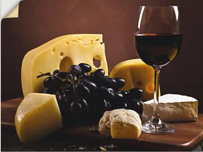 Produktbild von ARTland Wandbild, selbstklebend Käse Stillleben Größe: 40x30 cm