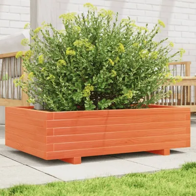 Zdjęcie produktu dla Maison Exclusive – donica na rośliny w kolorze brązowym 90 x 60 x 26,5 cm, lite drewno sosnowe