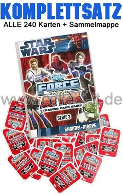 Produktbild von FA3 - Spar 13 - Komplettsatz ALLE 240 Karten+Sammelalbum - Star Wars Force Attax - SERIE 3