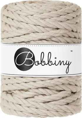 Obrázek produktu pro Bobbiny 3PLY Macramé Rope 9 mm 30 m Beige Šňůra