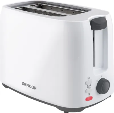 Produktbild von SENCOR STS 2606WH Elektrický topinkovač, 2 otvory, elektronický časovač, 7 stupňů nastavení intenzity opečení, příkon 750 W