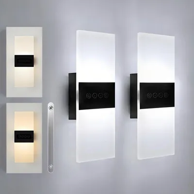 Wandlamp 12W LED, 2 Stück, dimmbar, 3 Farbtemperaturen, 29 cm