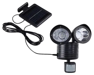 Produktbild von LED Solar Wandleuchte, Bewegungsmelder, schwenkbar, schwarz