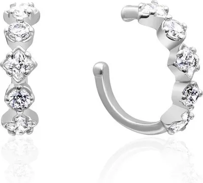 Produktbild von 925er Silber Ear Cuffs für Damen mit Zirkonia von JEWLIX