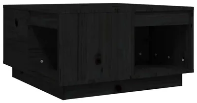 Produktbild von vidaXL Couchtisch Schwarz 60x61x32,5 cm Massivholz Kiefer