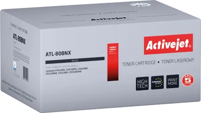 Obrázek produktu pro Activejet toner ATL-80BNX (náhrada za Lexmark 80C2HKE, Supreme; 4000 stran; černý), 4000 str., Černá, 1 kusů