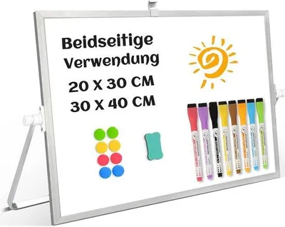 Produktbild von Famanu Desktop Whiteboard Klein Magnetisch - 20x30 cm, Abwaschbar