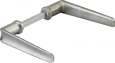 Image de Paire de béquilles pour porte, carré 7mm, 2 portées, argent - THIRARD