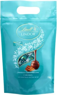 Produktbild von Lindt Lindor Kugeln Vollmilch Caramel & Salz 1kg