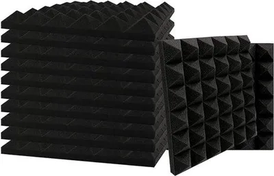 Produktbild von Famanu Schallabsorber Akustikpaneele - 12er Pack, 30x30x2,5 cm