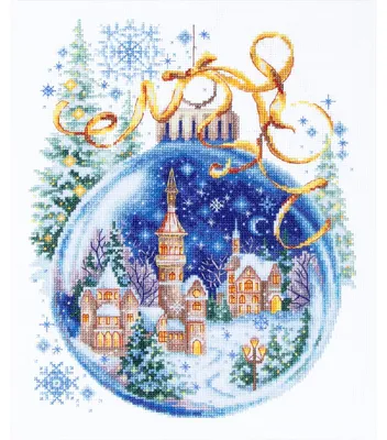 Produktbild von Magic Needle Kreuzstich-Set „Weihnachtskugel“, 20 x 26 cm