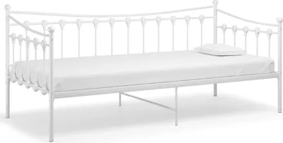 Produktbild von vidaXL Schlafsofa Bettgestell Weiß Metall 90x200 cm
