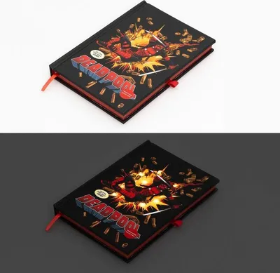 Produktbild von Deadpool A5 Premium LED-Notizbuch mit leuchtendem Cover