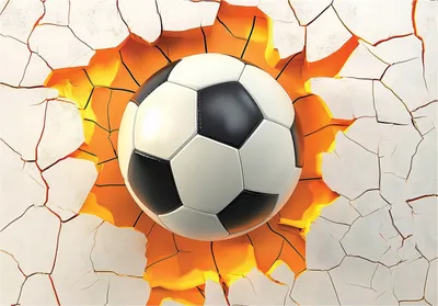 Produktbild von Fototapete Kinderzimmer Junge 3D Effekt Fußball - 350x250 cm - inklusive kleister - Vlies Tapete Kinder - Vliestapete Modern Wandtapete - Kindertapete