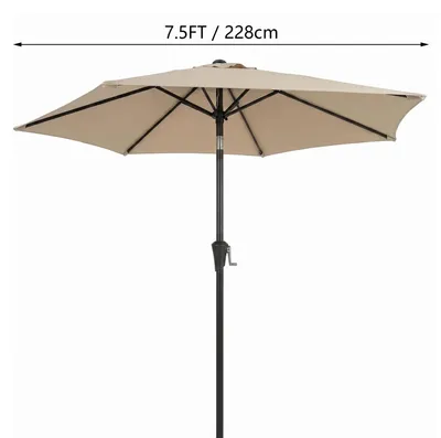 Zdjęcie produktu dla Parasol ogrodowy - 228 cm. Parasol tarasowy - 6 ramion. Regulowana wysokość i kąt nachylenia. Wodoodporny. Z ochroną przed promieniowaniem UV. Idealny do ogrodu, balkonu, restauracji. Wymiary: 228 cm