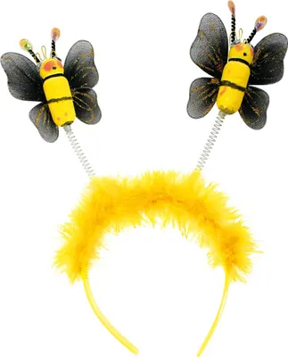 Produktbild von Haarreif Biene Bienen Schwarz Gelb Karneval Fasching Halloween Party Cosplay