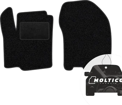 Produktbild von moto-MOLTICO Vorne Fußmatten Auto Velours Autoteppiche Schwarz Automatten Set 2-teilig passend für Suzuki Baleno 1999-2001