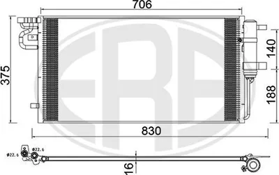 Produktbild von ERA 667269 Kondensator Klimaanlage Klimakondensator für FORD FOCUS III Turnier +Trockner