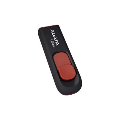 Obrázek produktu pro ADATA C008 64GB, 64 GB, USB Typ-A, 2.0, Kluzné, 10 g, Černá, Červená