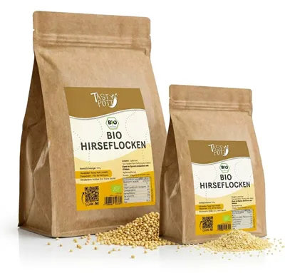 Produktbild von Tasty Pott  Hirseflocken - im Beutel - 1000g