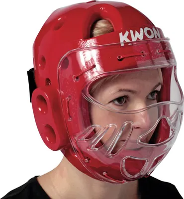 Produktbild von Kopfschutz KSL mit Visier CE rot M