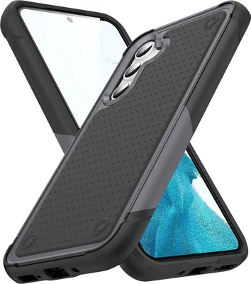 Produktbild von Für Samsung Galaxy A54 Hülle Militärqualität Stoßfest Hybrid 2 in 1 Hart PC Weich TPU Handyhülle Grau Schwarz