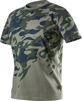 Produktbild von NEO TOOLS Camo T-Shirt Tee Grün - Herren Kurzarm T-Shirt Crew Neck - Größe: XXL