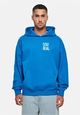 Produktbild von Herren Hoodie Mr. Tee Stay Real Heavy Oversize, kobaltblau - 5XL