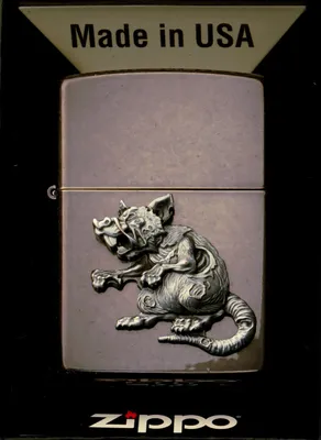 Obrázek produktu pro Zapalova? Zippo Gray Emblem Zombie Rat 2007787 v?truodolný šedý sb?ratelský
