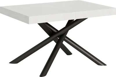 Produktbild von Ausziehbarer Tisch 90x130/234 cm, Gestell Famas, Esche weiß, Anthrazit