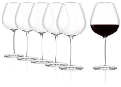 6 Bordeauxgläser, 807 ml, Kristallglas, spülmaschinenfest