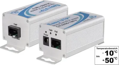 Produktbild von Renkforce RF-2016862 Netzwerkverlängerung 2-Draht Reichweite (max.): 500 m 2 St. 100 MBit/s mit PoE-Funktion