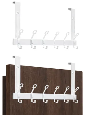 Türhänger 12 Haken, 2er-Set, schwarz