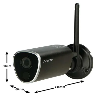 Obrázek produktu pro Alecto DVC216IP, Bezpečnostní IP kamera, Venkovní, Bezdrátový, Strop/zeď, Černá, Kulka (tvar)