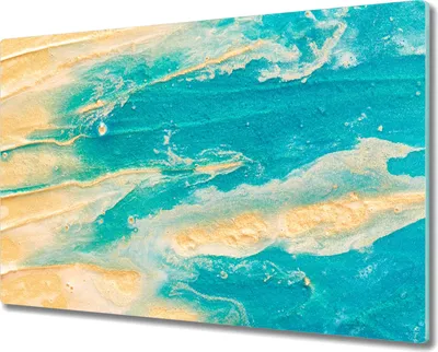 Produktbild von Coloray Kochplattenabdeckung Herdabdeckplatte 80x52 cm Hackbrett Schneidebrett Küchenbrett - Sand und Wasser