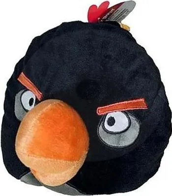 Image de Angry Birds coussin décoratif noir 25 cm