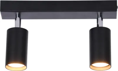 Zdjęcie produktu dla Kinkiet MONTI czarny 2xGU10x50W metal wym:18x30x5cm IP20 Kaja