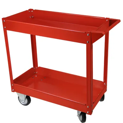 Produktbild von Werkstattwagen Werkzeugwagen Transportwagen 2 Etagen Wagen Rollwagen 100kg W2