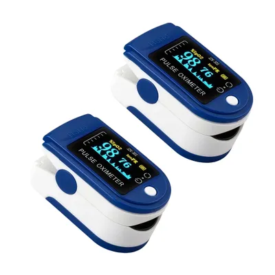 Produktbild von 2X Pulsoximeter für den Finger zur Pulsmessung und Sauerstoffsättigung FÜR DEN FINGER