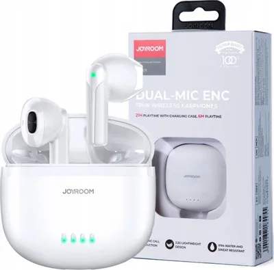 Image de JOYROOM Joyroom | Headphones | JR-TL11 | Bluetooth | In-ear | Noise canceling | Wireless | White