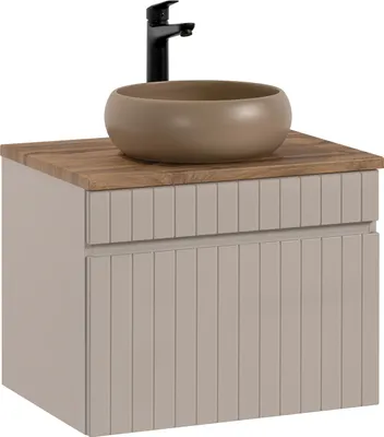 Immagine prodotto di Mobile Bagno 60 Cm Con Piano In Rovere  Evoke E Lavabo Cappuccino